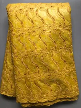 

Bestway Latest Yellow Pure Bazin Lace 2020 High Quality Lace African Party Men Gown Eyelet Embroidery 5 Yards Swiss Lace Fabric