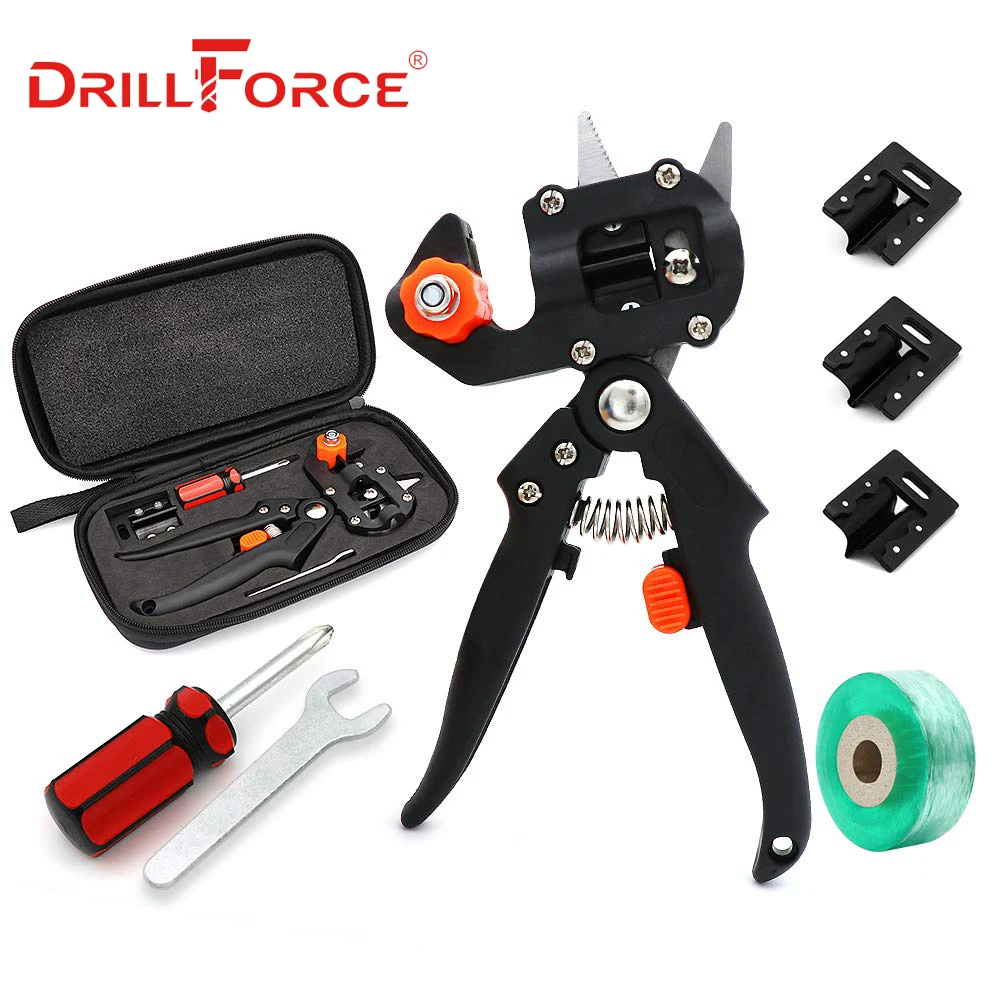 Drillforce Garden Grafting Tool Farming Pruning Shears Scissor Fruit Tree Vaccination Secateurs Pruning Cutting Garden Tools