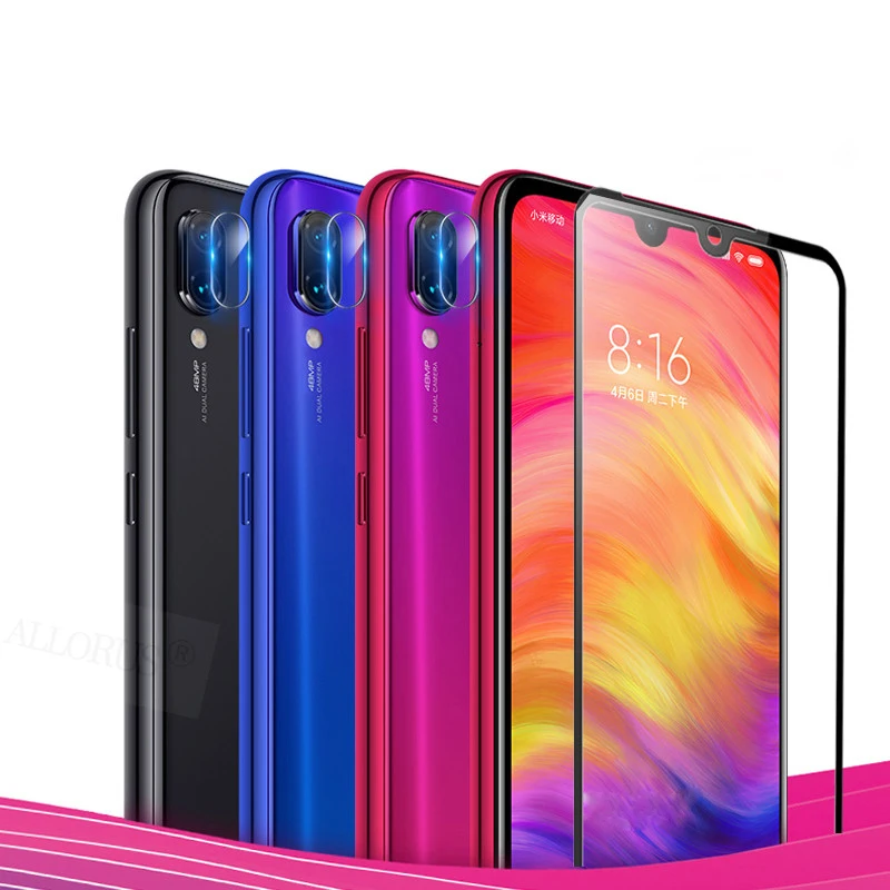 3 в 1 чехол Камера стекло для Redmi 7A Note 7 Glass линза на редми а нот redmi7 a 7а ноут