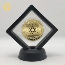 Ouro ada cardano crypto btc eos eth moeda cryptocurrency colecionável grande presente moeda de prata com expositor para coleção de arte