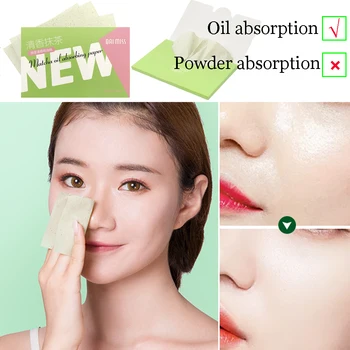 

100pcs Portable Oil Control Skin Care Wipes Absorbent Paper Facial Cleaning Oil Blotting Sheets Makeup Tools Facial Cleaning