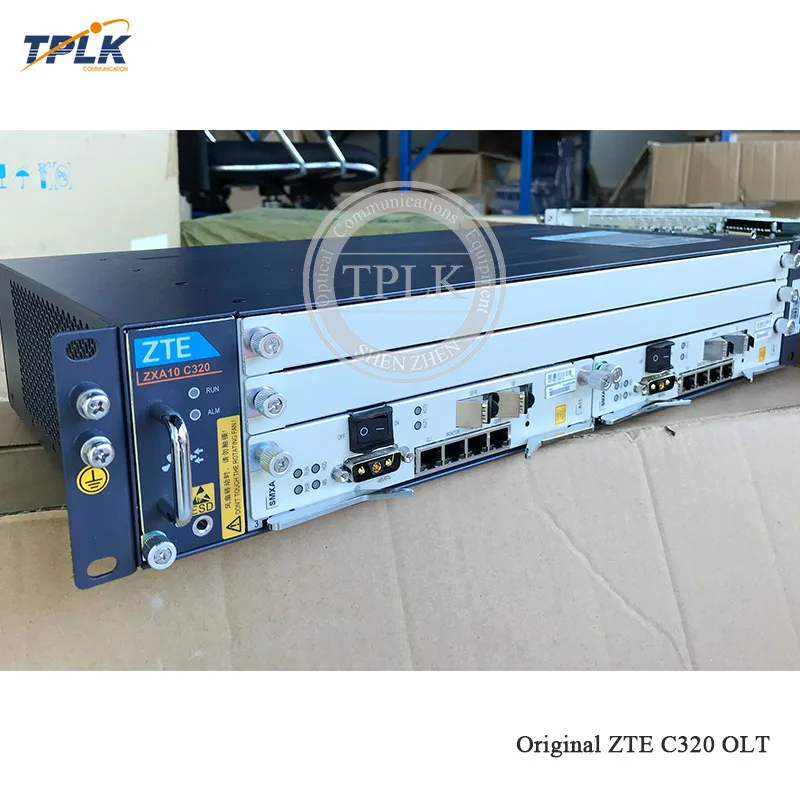 Хит продаж поддержка 1550 нм для стороннего CATV вещания ZTE C320 GPON P2P OLT с 1GE SMXA/1*2 шт.
