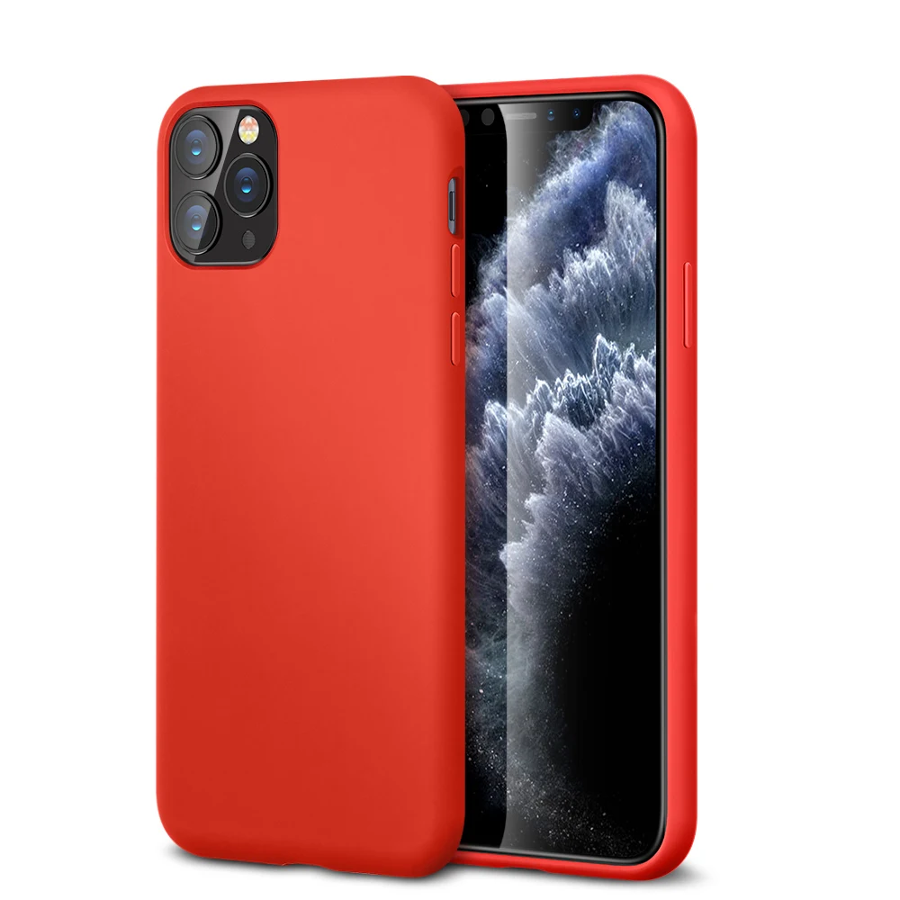Red ESR мягкий чехол для iphone 11 Pro Max Цвет Фул силиконовый чехол резиновая зеленый розовый Карамельный цвет крышки для iphone 11 11pro» бетонный завод - Цвет: Red
