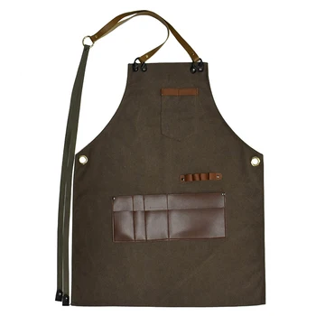 

Adjustable Aprons Canvas Sleeveless Apron for Woman Cooking Chef Work Apron for Grill Bar Shop Cafes Studios Uniform