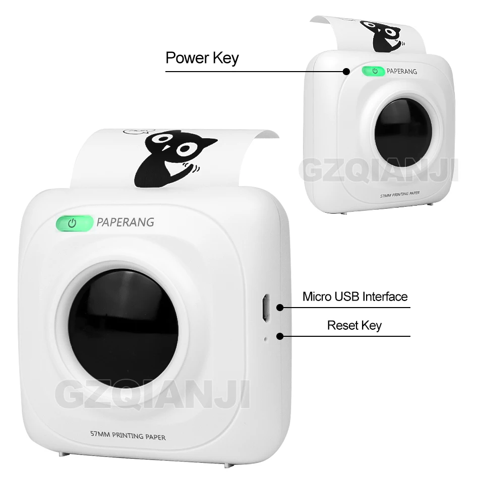 PAPERANG P1 58 мм принтер термальный фото Портативный Мини Bluetooth 4,0 Android iOS телефон Беспроводное подключение мини карманные принтеры