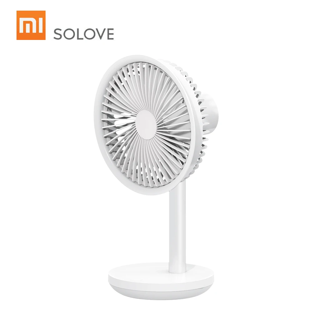 

For Xiaomi SOLOVE Desktop Fan F5 Head Shaking Adjustable Wind Speed 4000mAh Battery Portable Fan for Home Office women girls