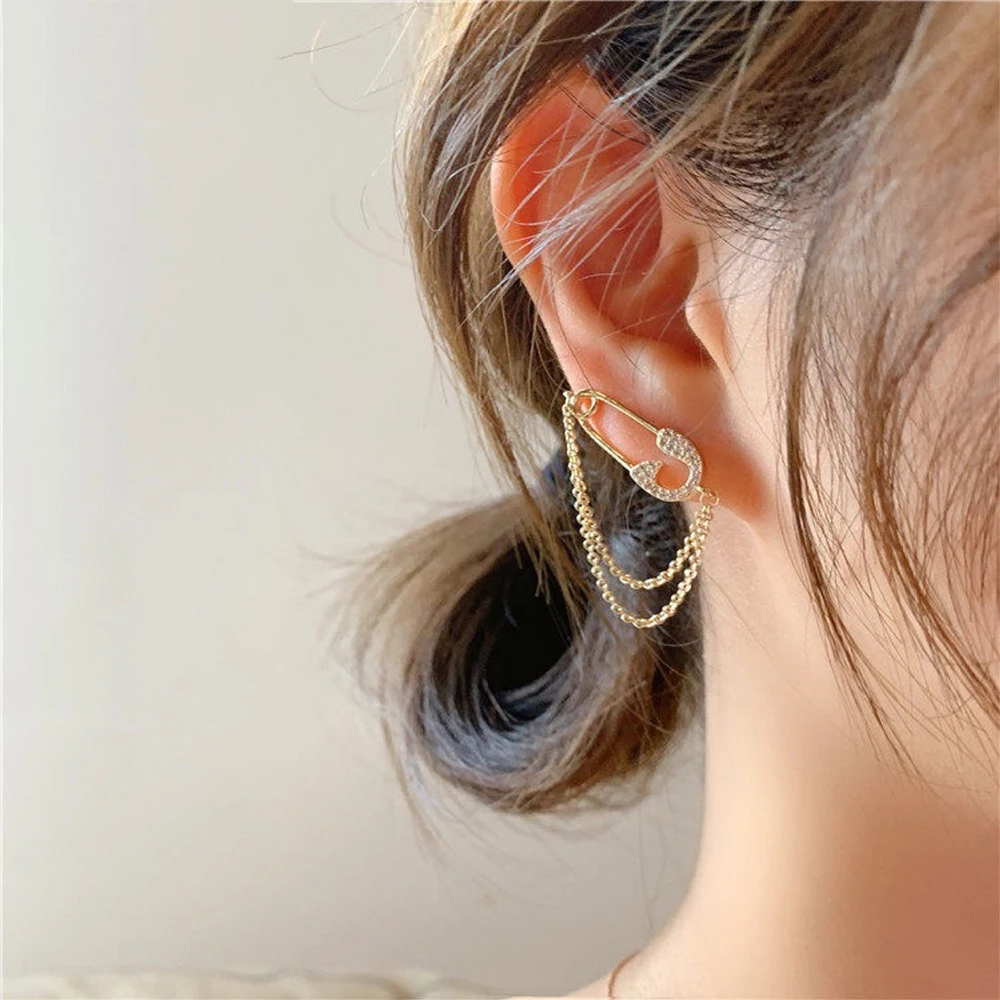 Creative Alloy Women Girl Earring Fashion Jewelry Paper Clip Drop Earring