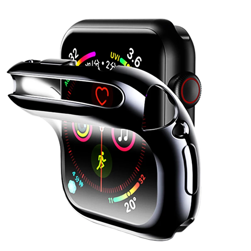 

Watch Cover case For Apple Watch series 5 4 3 2 1 band case 42mm 38m 40mm 44mm Slim All inclusiveTPU case Protector for iWatch 5