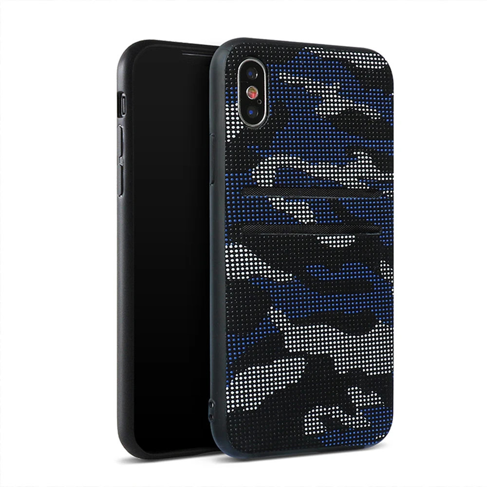 Модный камуфляжный чехол для телефона iphone X, двойной держатель для карт, чехол для iphone 6, 6s, 6splus, 7, 7 plus, 8, 8 plus, xs, xsmas, xr