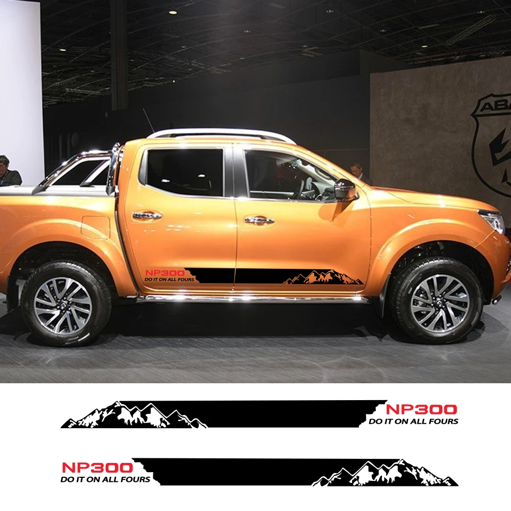 2 шт. автомобильные длинные полосы наклейки для Nissan NAVARA NP300 самодельная
