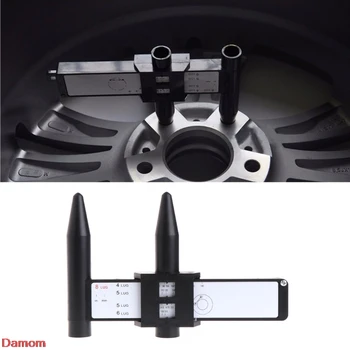 

4 5 6 8 Holes Lug Wheel Bolt Pattern Gauge Quick Measuring Measurement Hand Tool Damom