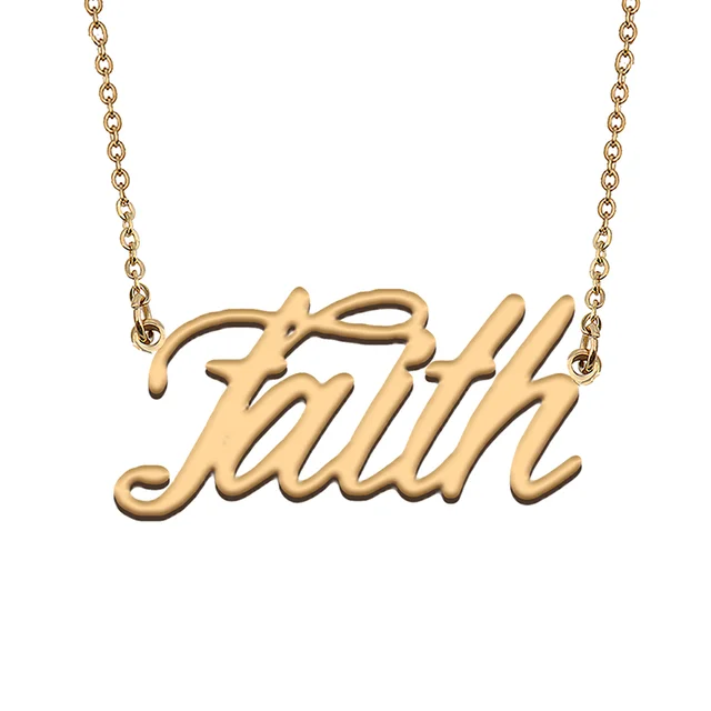 Faith Custom Name Necklace Customized 