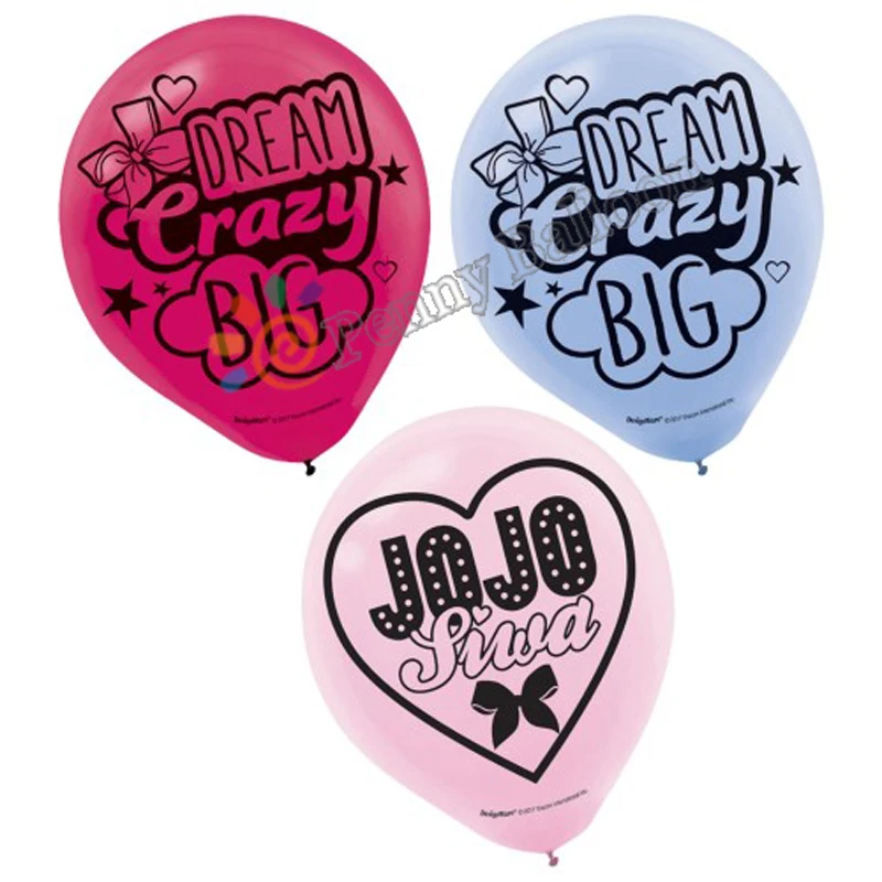 12pc Jojo Siwa Latex Ballon Jojo Fete Fournitures Joyeux Anniversaire Decorations Globos Jouets Pour Enfants Aliexpress