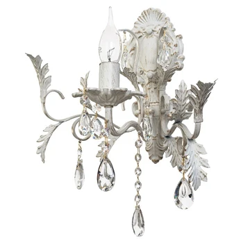 

Wall lamp classic with crystal "Virginia" 1 lamp 60W E14 white-gold 27x12x12 cm 2171047