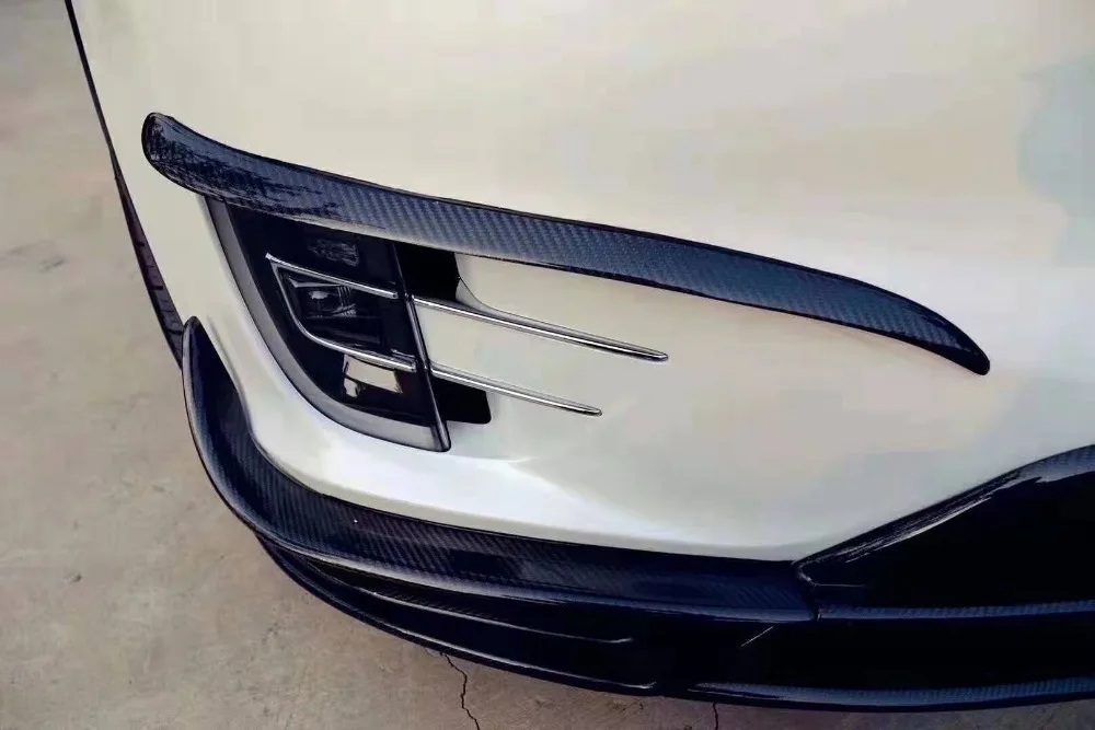 Carbon Fiber Front Bumper Lip Rear Bumper Diffuser Side Skirts Spoiler Modified Small Enclosure Fits For Tesla Model X