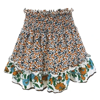 

VICABO Women Skirt Printed Clothing Summer faldas Women's skirt Casual Beach jupe femme Dropshipping