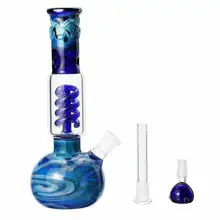 Verre à narguilé Design intégré, Tube de bol soudé ensemble, Transparent, soudage manuel, verre Borosilicate
