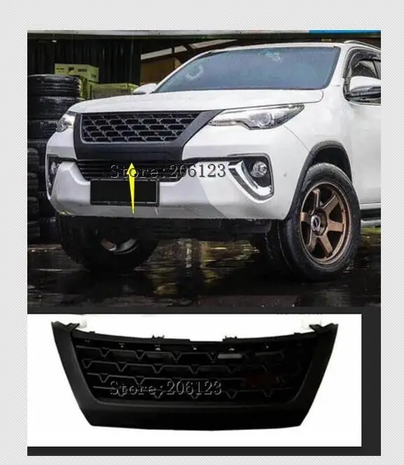 

HIGH QUALITY FRONT RACING GRILL RAPTOR GRILLES FOR Toyota FORTUNER T R D type GRILL 2015-2017 for tuner black accessor