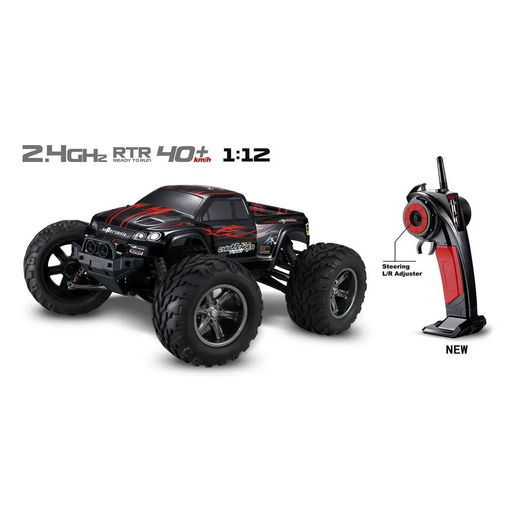 red EU 9115 1:12 RC автомобиль 4WD вождение автомобиля щеткой моторы привод Bigfoot автомобиль пульт дистанционного управления модель автомобиля внедорожник игрушка - Цвет: red EU