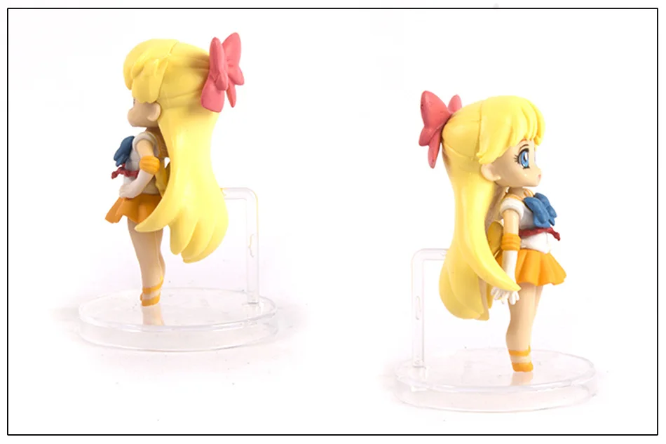 6pcs Sailor Moon Figure Hare Sailor Moon Model Doll Cake Car Decoration Toys