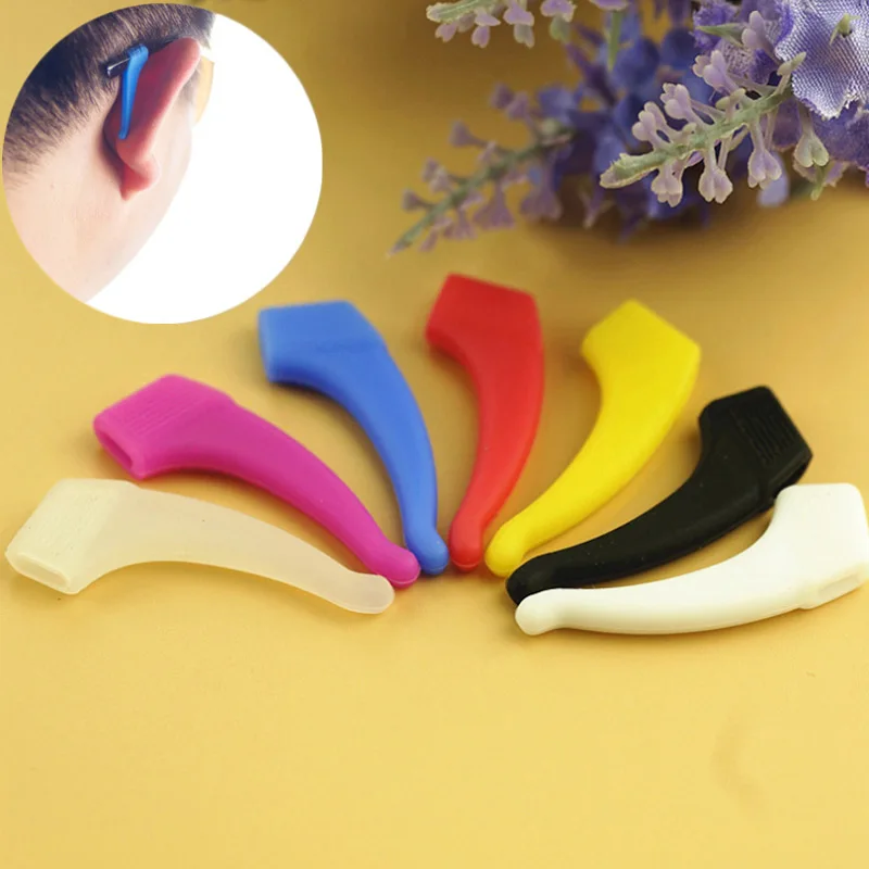 

2pcs Soft Silicone Anti Slip Glasses Accessories Ear Hook Temple Tip Holder Grip Holder Eyeglasses Retainer Eyewear Ear Lock