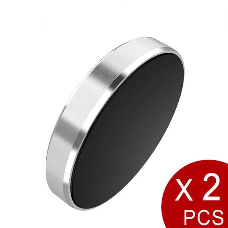 Silver 2PCS Магнитный держатель для мобильного телефона, автомобильный держатель для приборной панели, держатель для мобильного телефона, универсальная Магнитная Настенная Наклейка для iPhone - Цвет: Silver 2PCS