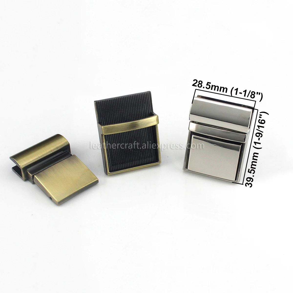 1pcs 금속 사각형 푸시 잠금 회전 잠금 걸쇠 버클 가죽 공예 여성 가방 핸드백 지갑 DIY 하드웨어 액세서리