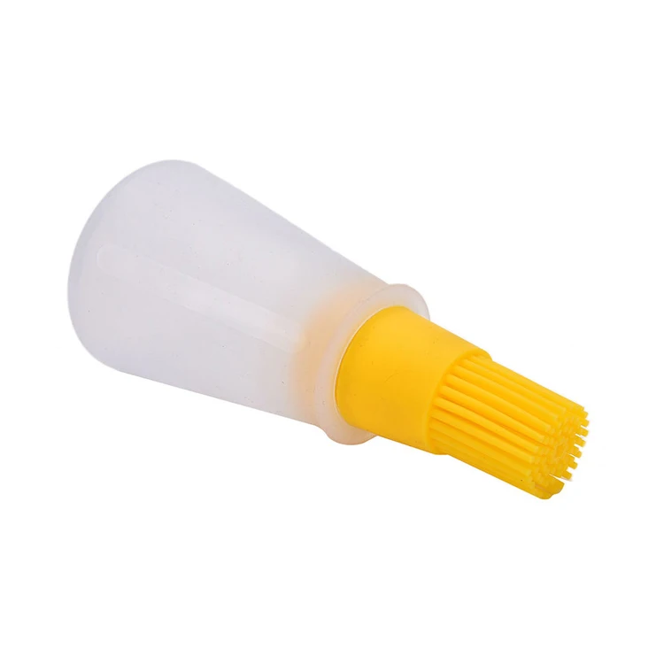 Grill Oil Bottle Brushes Tool Heat Resisting Silicone BBQ Basting Oil Brush Barbecue Cooking Pastry Oil Brushes Random Color