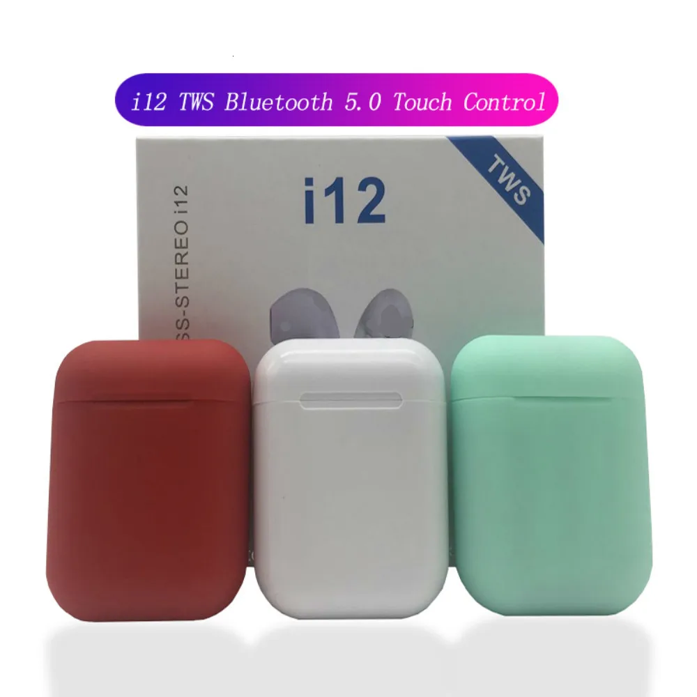 

Original I12 Tws True Wireless Earphone Earbuds Bluetooth Touch Control Headset Stereo Headphones With Mic For Iphone Earphones