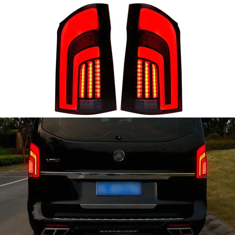 Car LED Taillights Tail Lamps For Mercedes Benz Vito V250 V260 2016 -2020 Reflector Lamp Backup Lamps Brake Light Rear Lights