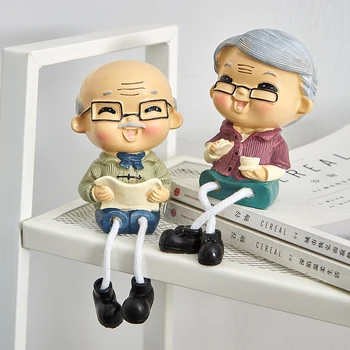 

Grandparents model Cute animal shape ornaments Home decoration accessories the shelf of the wine cabinet Wedding party TV