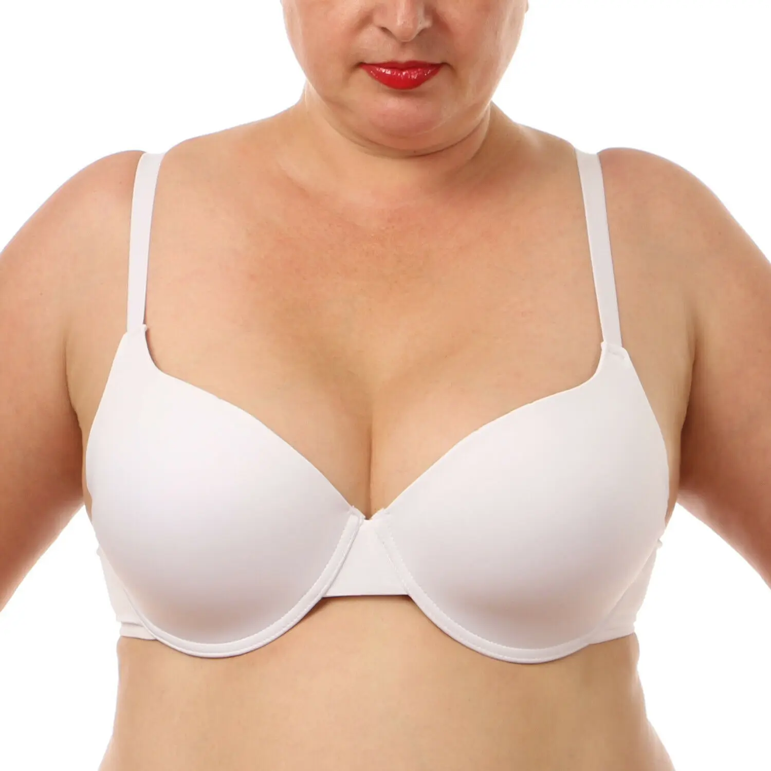 White bra big size 75 80 85 90 95 100 105 110 C D E F G H cup bras for  women comfortable quality thin push up bra