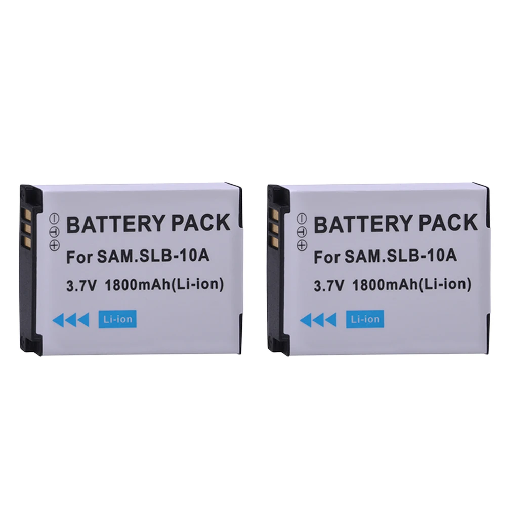 2x1800 mAH SLB-10A SLB 10A SLB10A 3 7 V литий-ионная батарея камеры для Samsung EX2F HZ15W SL202 SL420 SL620 SL820 WB150F