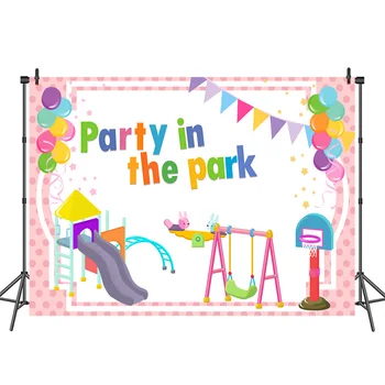 

Neoback Party in the Park Photographic Background Children Recreational facilities Pattern Custom Background for Photo