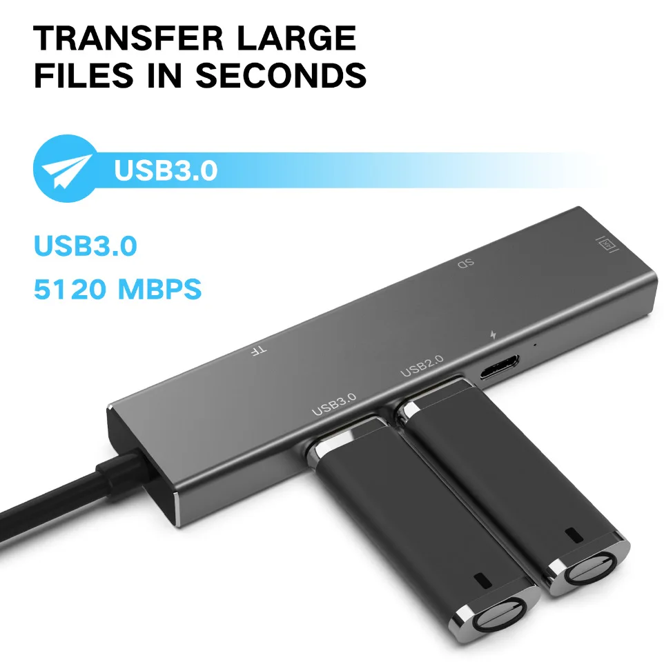 Док станция с разъемом Type C для HDMI SD/TF карт USB 3 0 PD|Док-станции ноутбуков| |