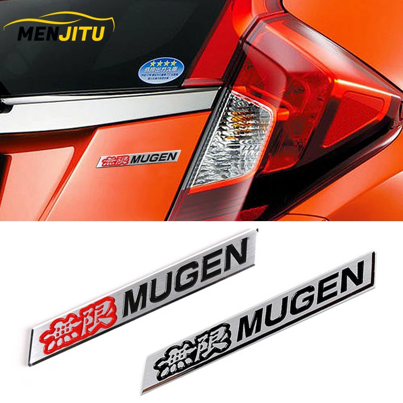 Автомобильный Алюминиевый красный MUGEN POWER Наклейка на автомобиль эмблема хром