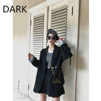 

2020 Net Red Small Suit Jacket Women Casual Loose Retro Temperament Boyfriend Wind Jacket Pleated Skirt Shorts Set