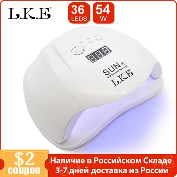 

UV LED Lamp 54/48W Nail Lamp uv Led Dryer Smart Sensor 4 Timing Design uv Light For Gel Nails Manicure Tools For Nail Salon