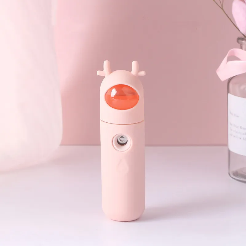 USB Pink Air Humidifier Bear Rabbit Portable Clean Care Skin Nano Spray Aroma Diffuser Facial Hydrating Spray Steamer