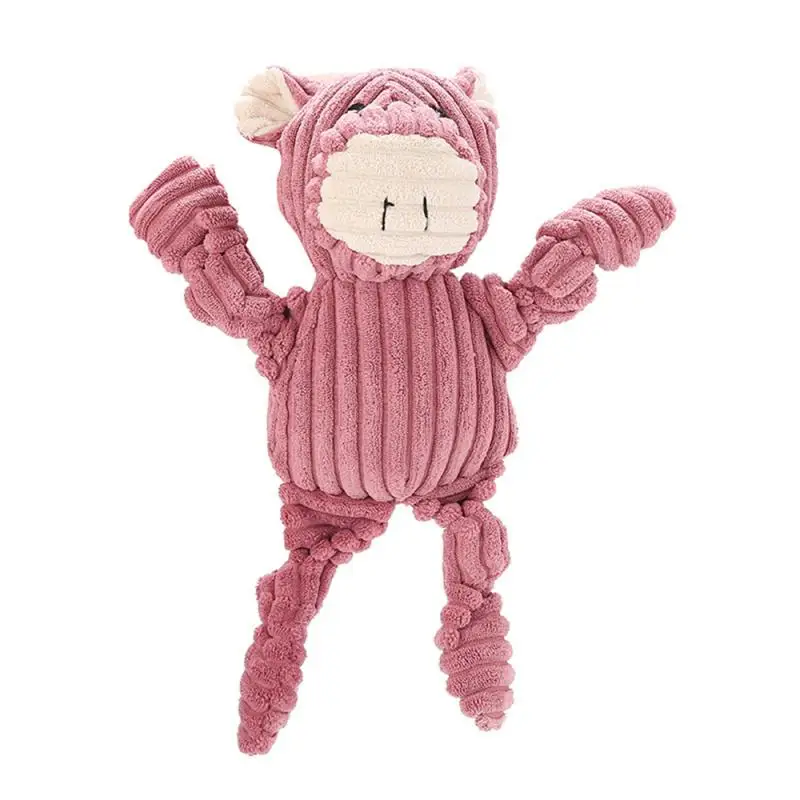 Домашняя собака Жевательная пищащая плюшевая звуковая игрушка плюшевый слон Медведь обезьяна Укус игрушка молярные зубы Чистка домашних животных