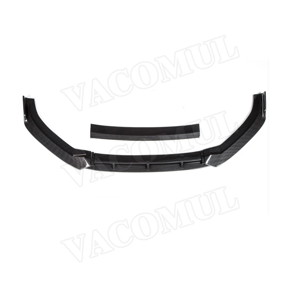 Передний бампер спойлер для Audi A3 Sline S3 Not Standard 2017 2018 2019 ABS Carbon Look Black Head Chin Guard