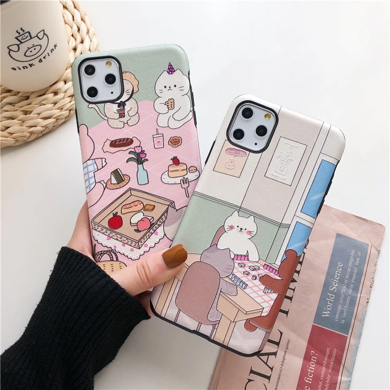 Модный 3D рельефный милый мультяшный чехол для iphone 11 pro max 7 8 6 6s plus X Xs XR силиконовый