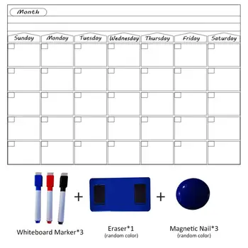 

Magnetic Weekly Planner Calendar Table A3 Dry Erase Calendar Whiteboard Schedules Fridge Sticker Message Board with Marker Pens