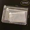 10Pcs Clear Plastic bags A5 A6 A7 Size Zipper Binder Pockets Pouched For Ring Notebook Binder 1