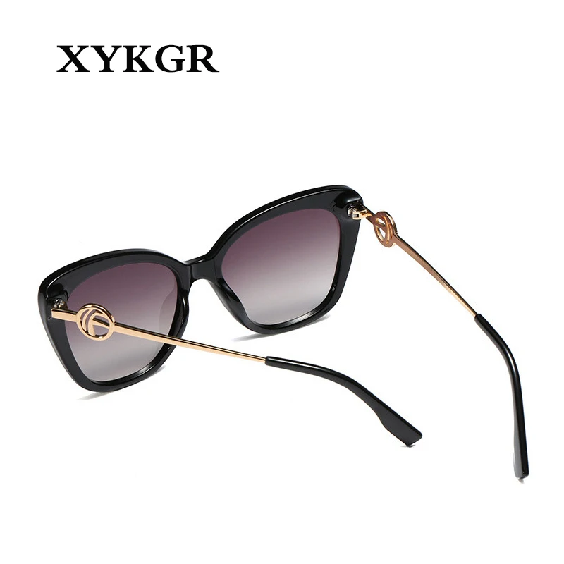 XYKGR, новые модные женские солнцезащитные очки, женские трендовые солнцезащитные очки кошачий глаз, градиентные линзы, UV400, женские классические брендовые черные солнцезащитные очки