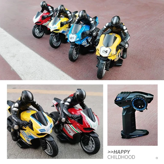 25KM/H High Speed RC Stunt Motorbike Drift Racing Car Simulation Motorcycle With Rechargable Battery Power Motor Motorcycle Toys 3