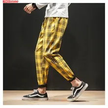 Aliexpress - Japanese Streerwear Men Plaid Pants 2020 Autumn Fashion Slim Man Casual Trousers Korean Male Harem Pants