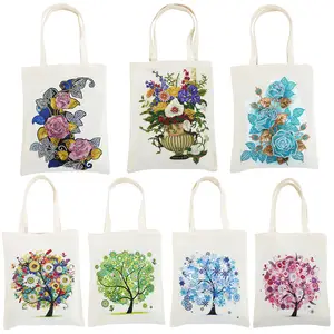 Rainbow Mandala Diamond Painting Tote Bag,5D DIY Rhinestone Cross Stitch  Shopping Bags Paint by Number Gems Art Craft Handmade Shoulder Bag Reusable