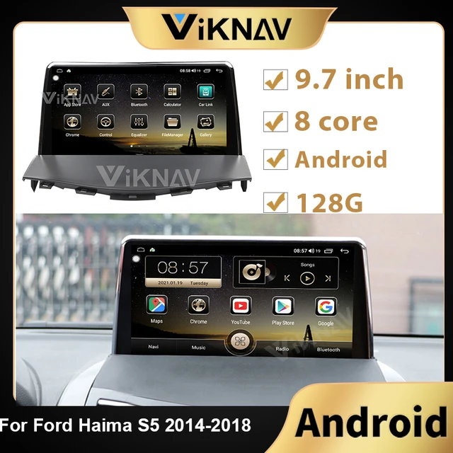 $US $468.60 Android Car radio for Ford Haima S5 2014 2015 2016 2017 2018 car stereo receiver head unit 2 Din GPS navi DVD multimedia player