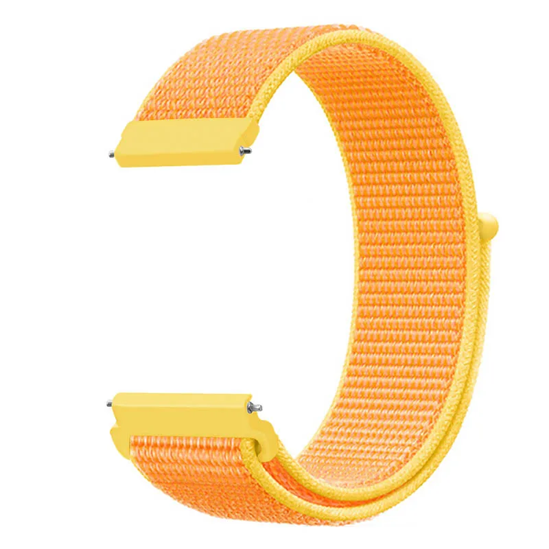 Тканый нейлоновый ремешок для samsung Galaxy Watch Active2 40 мм 44 мм SM-R820 R830/Active 2 Band Браслет gear S3/S2 ремешок для часов/спортивный - Band Color: Canary yellow